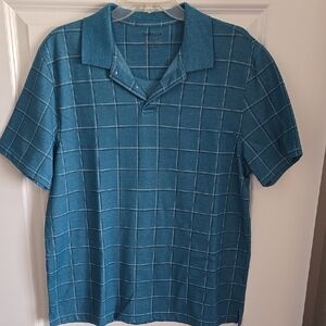 Van Heusen Blue Checkered Men's Shirt